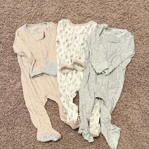 Cloud Island Kids Footies - Beige, White, Gray